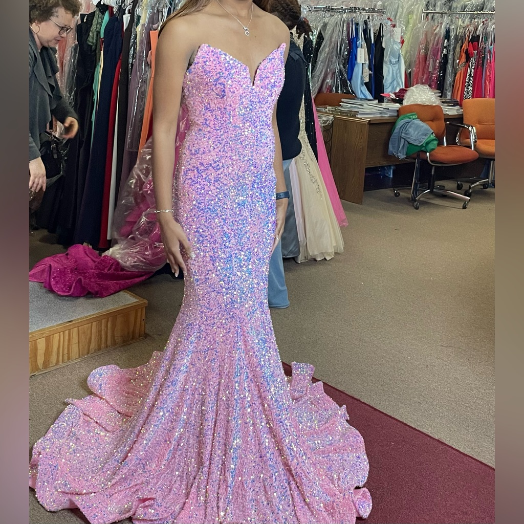 Portia & Scarlett Pink Sequin Mermaid Dress.